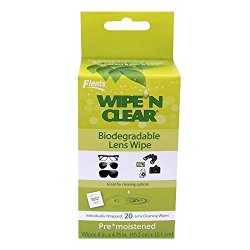 Apothecary Products Wipe and Clear Biodegradable Lens Wipes, 20 Count