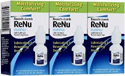 Bausch & Lomb renu MultiPlus Lubricating and Rewetting Drops-0.27 oz, 3 pack