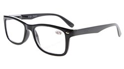Eyekepper Readers Spring-Hinges Quality Classic Vintage Style Reading Glasses Black +0.5