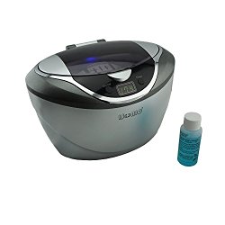 iSonic D2840 Ultrasonic Cleaner with Extra Wide and Deep Tank Sized for Fashion Sunglasses, Digital, 110V, 35W, Silver