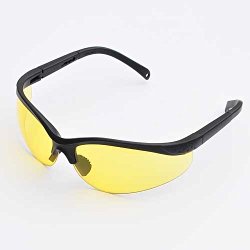 LEDwholesalers UV Protection Adjustable Safety Glasses with Yellow Tint, 7821