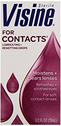 Visine, Lubricant Eye Relief Drops For Contacts, 0.5 fl oz