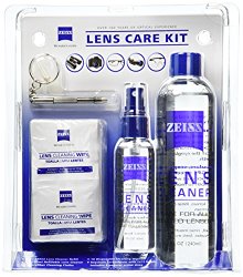 Zeiss Lens Care Kit – 8oz Lens Cleaner Refill, 2oz Refillable Lens Cleaner Spray, 2 Microfiber Cloth, 10 Individually Wrapped Cleaning Wipes, Keychain Screwdriver, 4 Screws