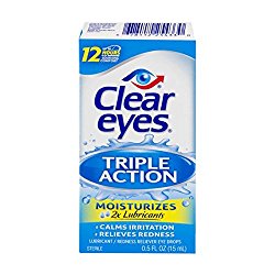 Clear Eyes Lubricant Redness Reliever Eye Drops, 0.5 oz (15 ml)