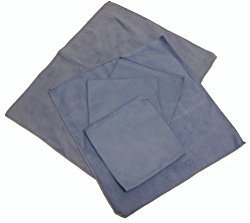 Opti Polishing Cloths: Pkg of 5 – One 16″ x 12″, one 12″ x 12″ and three 6″ x 6″ – Blue