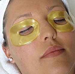 24k Gold Collagen Eye Lifting Eye Patches 5 Pack Mask for Removing and Reducing Dark Circles, Puffy Eyes, Wrinkles & Crow’s feet