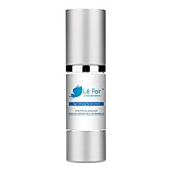 Anti-Aging Skin Serum - Le Fair Wrinkle & Crow's Feet Remover - Vitamin C, Retinol, Mineral Oil, Aloe Vera - Collagen Filler for Face Neck Eyes - Repair Sun Damage, Age Spots, Lighten/Whiten