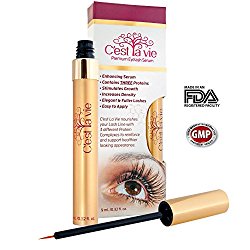 C’est La Vie Premium Eyelash Serum for Growth and Enhancement – Stronger, Longer, Fuller Looking Moisturized and Nourished Lashes (9.0ml/0.32 Fl. Oz)