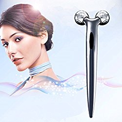 CHIRISEN Handheld Manual Facial Beauty Care Massager, Platinum Electronic Roller 3D Body Face Eyes Massager Anti-Aging Reducing Wrinkle Face Lifting