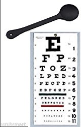 EMI OCC-SNW Occluder Plus Snellen Eye Test Exam Plastic Wall Chart 22 x 11 in. 2 piece set