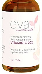 Eva Naturals 20% Vitamin C Serum For Face, 1 Oz