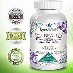 EyesWhite Eye Whitening Beauty Vitamin Supplement- All Natural-