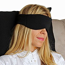 HappyLuxe Escape Sleep Mask Eye Mask, Jet Black, Great for Sleep, Flights,Travel
