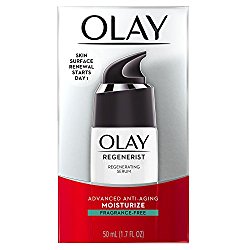 Olay Regenerist Regenerating Lightweight Moisturization Face Serum, Fragrance-Free 1.7 fl oz, Packaging May Vary