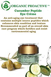ORGANIC PROACTIVE,PROFESSIONAL GRADE, Cucumber Peptide Eye Creme (PLUMP + FIRM + SMOOTH,) All Skin Types 0.5 fl.oz