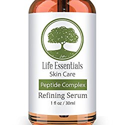 Peptide Complex Serum For Face – Boost Collagen To Heal & Repair Skin – Anti Aging, Refines Wrinkles, Evens Skin Tone, Restores Elasticity & Firmness – Hyaluronic Acid, Aloe Vera, Jojoba Oil Vitamin E