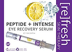 Peptide Serum Eye-Gel for Puffiness and Dark-Circles Under-Eyes – All Natural Formula to Reduce Wrinkle, Bags and Fine Lines in The Face by Refresh Skin Therapy