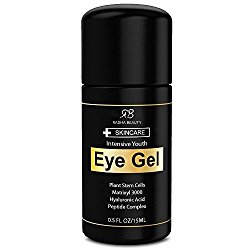 Radha Beauty Eye Cream for Puffiness, Dark Circles, Wrinkles & Bags – The most effective eye gel for every eye concern – All Natural Ingredients – 0.5 fl oz