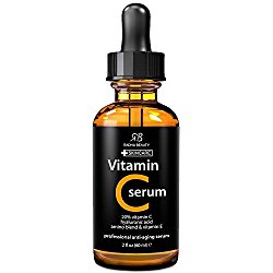 Radha Beauty Vitamin C Serum for Face, 2 fl. oz – 20% organic Vit C + E + Hyaluronic Acid