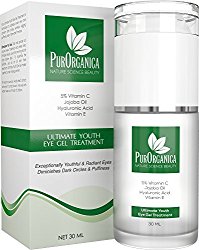THE BEST Eye Wrinkle Cream for Dark Circles, Puffiness and Bags – Formulated as an Anti Aging Cream With Plant Stem Cells, Matrixyl 3000, Hyaluronic Acid, Cucumber, Vitamin E, Aloe and MSM – For Best Results Combine with PurOrganica Retinol Serum