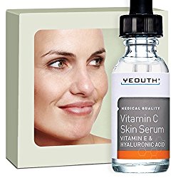 Vitamin C Serum For Day with Vitamin E and Hyaluronic Acid Serum, Anti Wrinkle, Fill Fine Lines, Evens Skin Tone, Fades Age Spots, Medical Grade Anti Aging Skin Care Products – YEOUTH