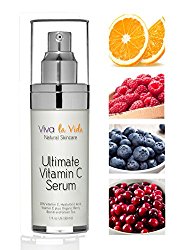 VLV Natural Skin Care Products – Best Vitamin C Serum with Hyaluronic Acid, Organic, Anti Wrinkle, Anti Aging, Brightening Cream for Face, Eyes, Neck and For Men and Women