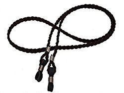 Braided Leather Eyeglass Sunglass Keeper Retainer Strap – 24″ or 26″ (Unisex)