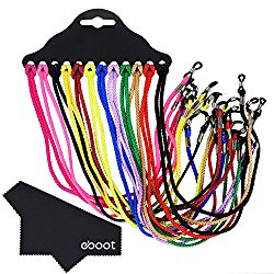 eBoot 12 Pieces Eyeglass Cord Glasses Strap Eyewear Retainer with Glasses Cloth