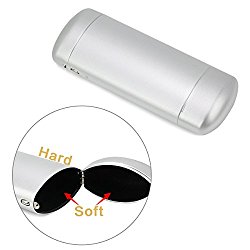 EZESO Aluminum Metal Frosted Hard Lined Protection Eyeglass Case