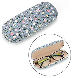 EZESO Fabrics Floral Retro Light Portable Eyeglasses Case (B)