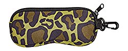 Floating Glasses Case For Men & Women, Soft Zippered Eyeglass Case With Clip- Camouflage, Green
