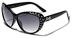 Giselle Kids AGE 6-14 Rhinestone Cat Eye Sunglasses – Black