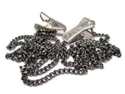 Gunmetal Chain Clip Eyeglass Holder – Glasses Holder Chain with Clip Grips