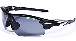 Hulislem Blade Sport Polarized Sunglasses, Smoke – Silver