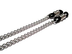 Just a Plain Chain Glasses Holder with Black Grips – Eyeglass Lanyard Chain