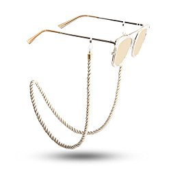 Kalevel Eyeglass Chain Holder Glasses Strap Eyeglass Chains and Cords for Women (Champagne Gold)