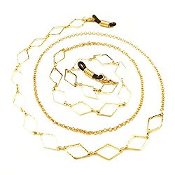 Kalevel Eyeglass Holder Eyeglass Strap Eyeglasses Chain Gold for Women Girls