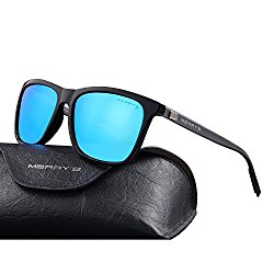 MERRY’S Unisex Polarized Aluminum Sunglasses Vintage Sun Glasses For Men/Women S8286 (Blue, 56)