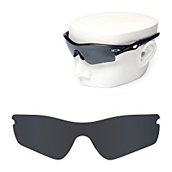 OOWLIT Replacement Sunglass Lenses for Oakley Radar Path POLARIZED (Black, Black Dark Grey-Polarized)