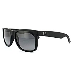 Ray-Ban JUSTIN – BLACK RUBBER Frame POLAR GREY GRADIENT Lenses 55mm Polarized