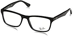 Ray-Ban Men’s Rx5279 Square Eyeglasses,Shiny Black,53 mm