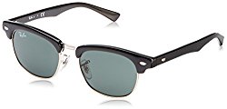 Ray-Ban Unisex-Child Clubmaster Junior Sunglass 0RJ9050S Square Sunglasses, black, 45 mm