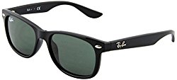 Ray-Ban Unisex-Child New Wayfarer Junior Sunglass 0RJ9052S Square Sunglasses, BLACK 100/71, 47 mm