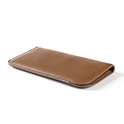 Soft Eyeglass Case – Full Grain Leather – Cognac (brown)