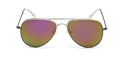 SOOLALA Children’s UV400 Protection Anti-reflective Aviator Polarized Sunglasses, Purple