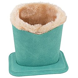 Upright Eyeglass Holder & Stand – Jumbo Sized Plush Lined Protective Case for Nightstand, Desk and Bedside Table – Green – By OptiPlix
