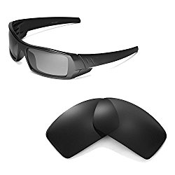 Walleva Replacement Lenses for Oakley Gascan Sunglasses – Multiple Options Available (Black – Polarized)