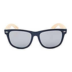 Your Holiday Wooden Bamboo Classic Sunglasses Temples Full frame (Burlywood Black, white)