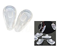 AM Landen 10 pairs Comfortable Soft Cushion Nose Pads 15mm Push-on Silicone Nose Pads for Eyeglasses