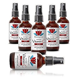 Anti wrinkle and dark spot removal – VITAMIN C SERUM Premium Complex With Hyaluronic Acid – Anti wrinkle serum – 6 Bottles